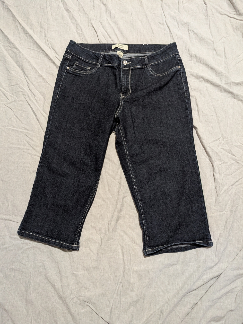 D. jeans Dark Blue Capri Jeans, Size 14W